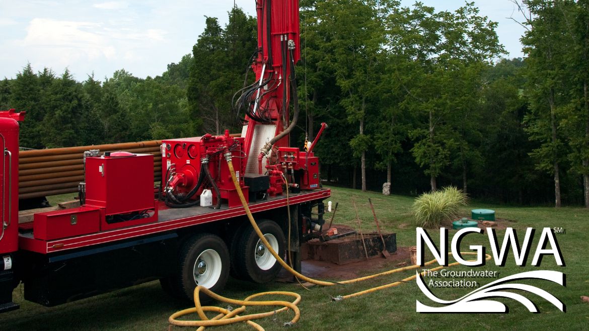 machine drilling a well in the ground