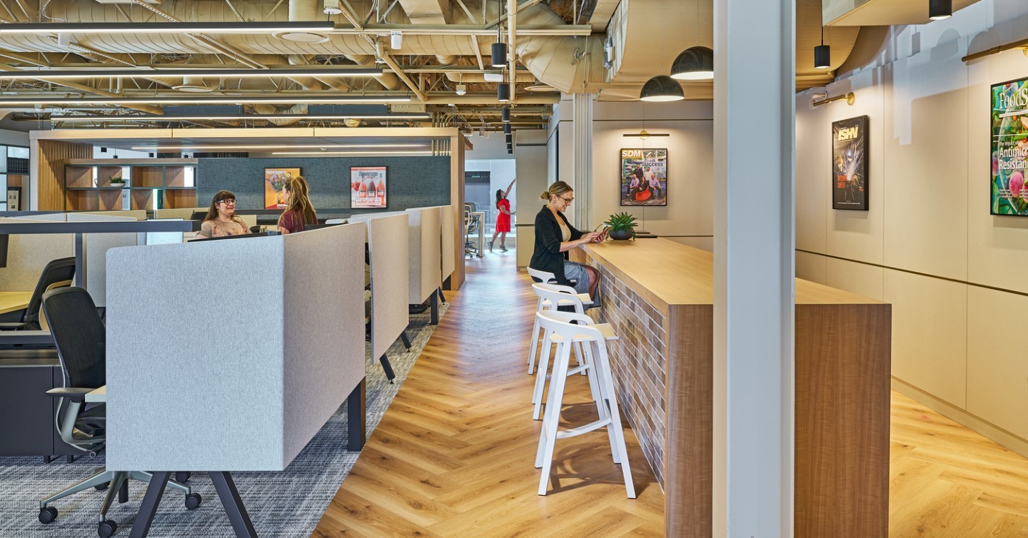 BNP Media office with cubicles