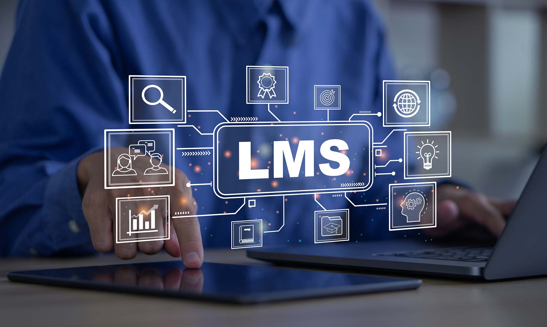 various icons associated with LMS