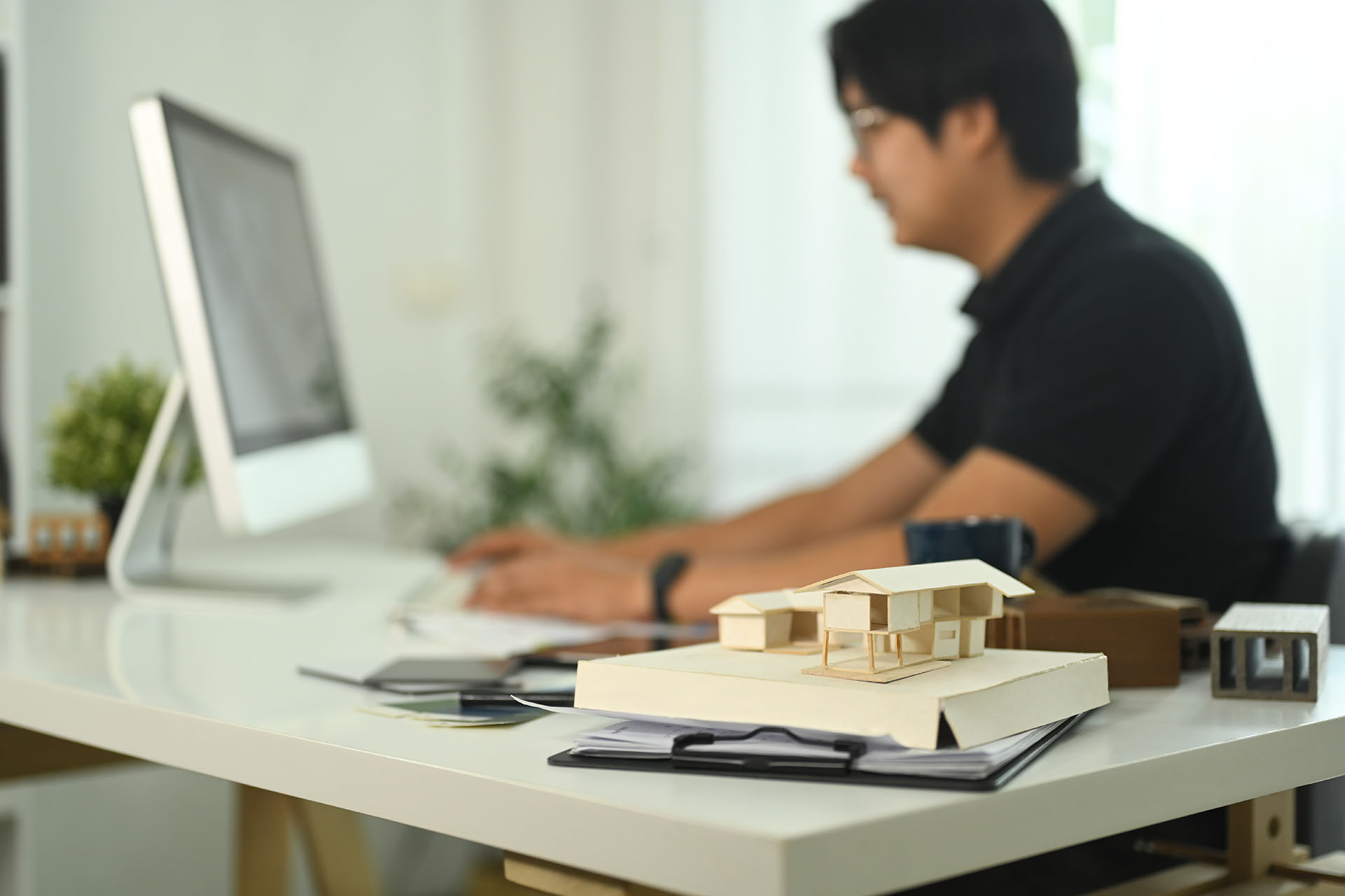 architect working at a computer