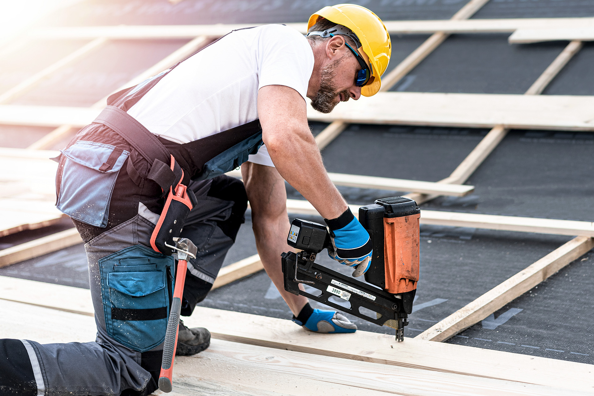 roofing being installed